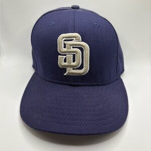 Vintage San Diego Padres New Era 59Fifty Fitted 7 1/8 Hat Wool MLB Blue USA 90s